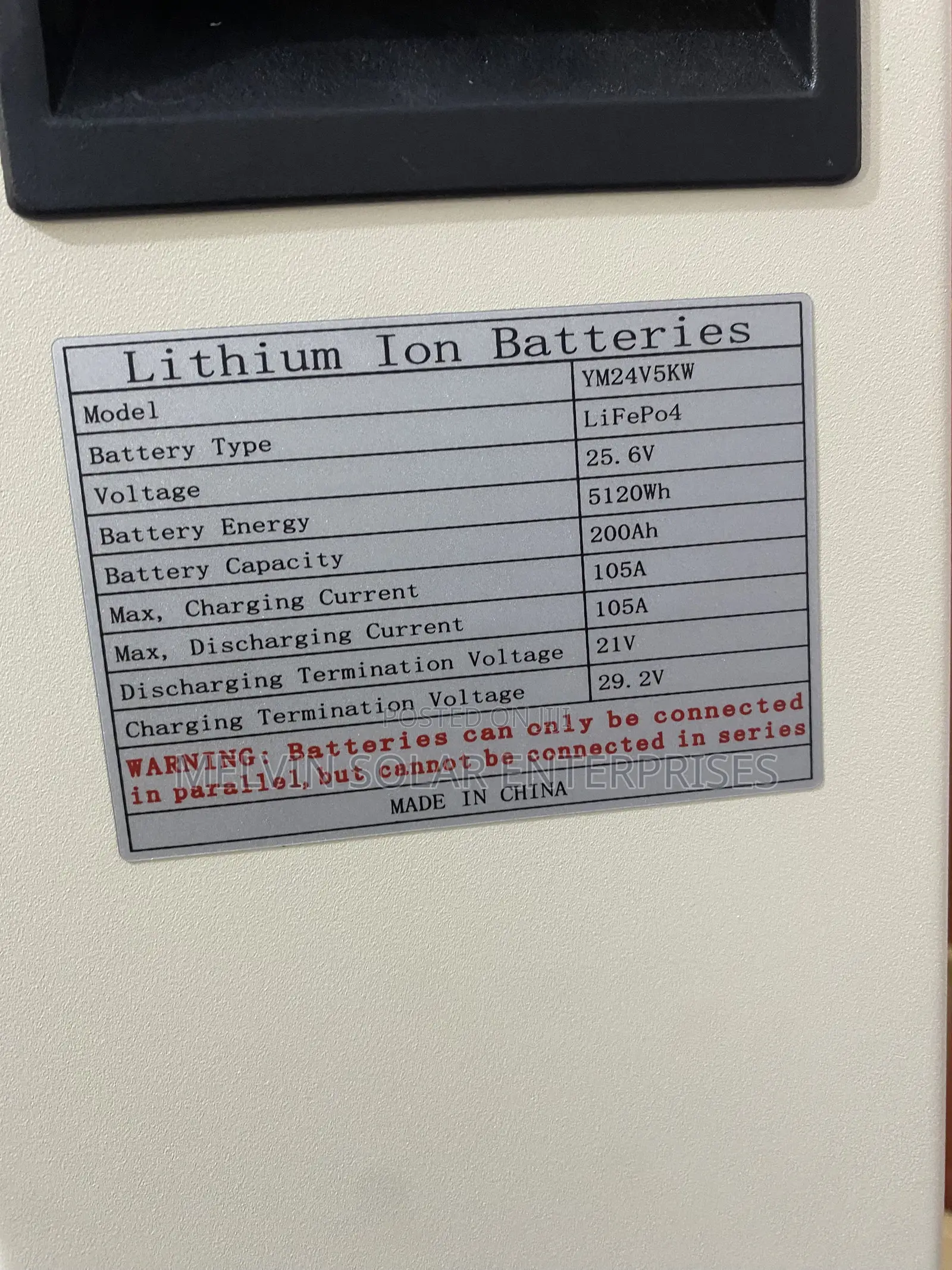 5kwh25.6 Acrosstech Solar Lithium Ion Phosphate Batteriesavailable Now