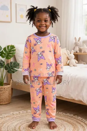 Kids Kuromi Cartoon Print Pajama Set
