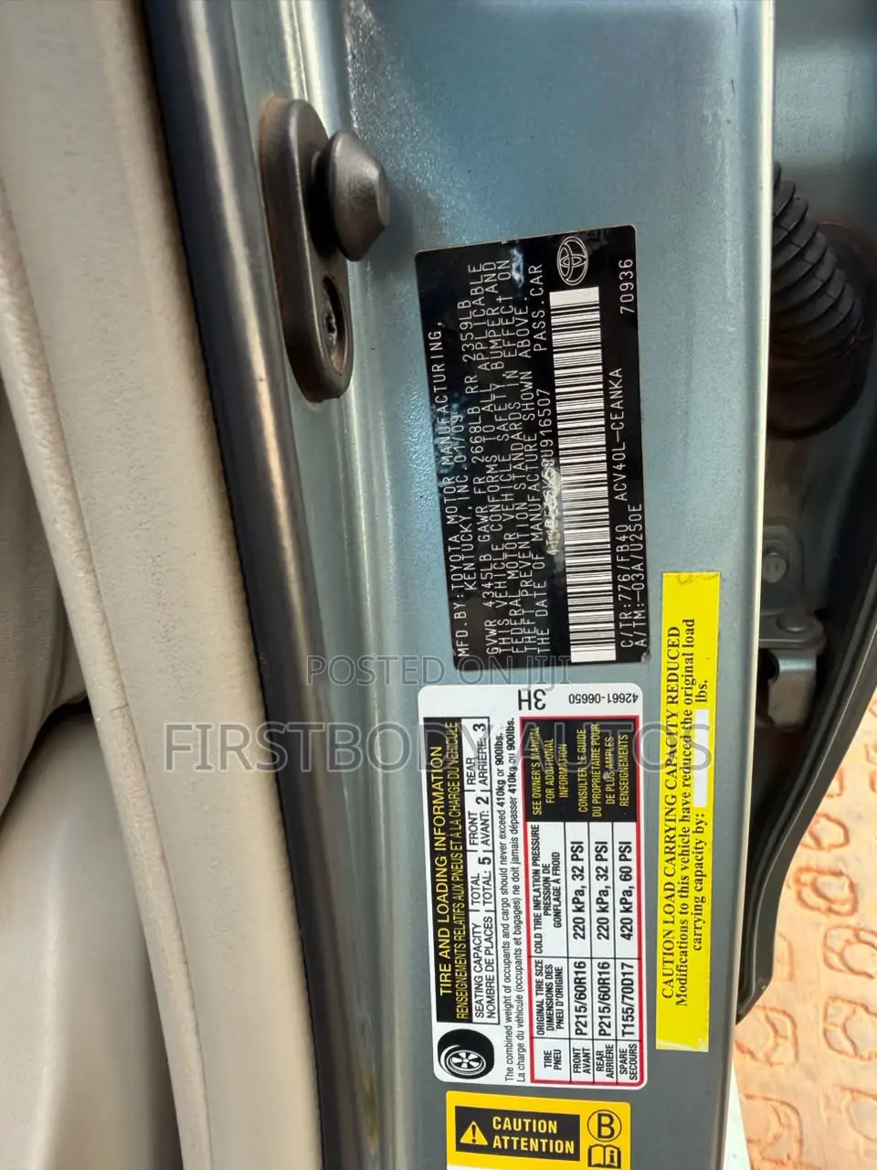 Toyota Camry 2008 Blue