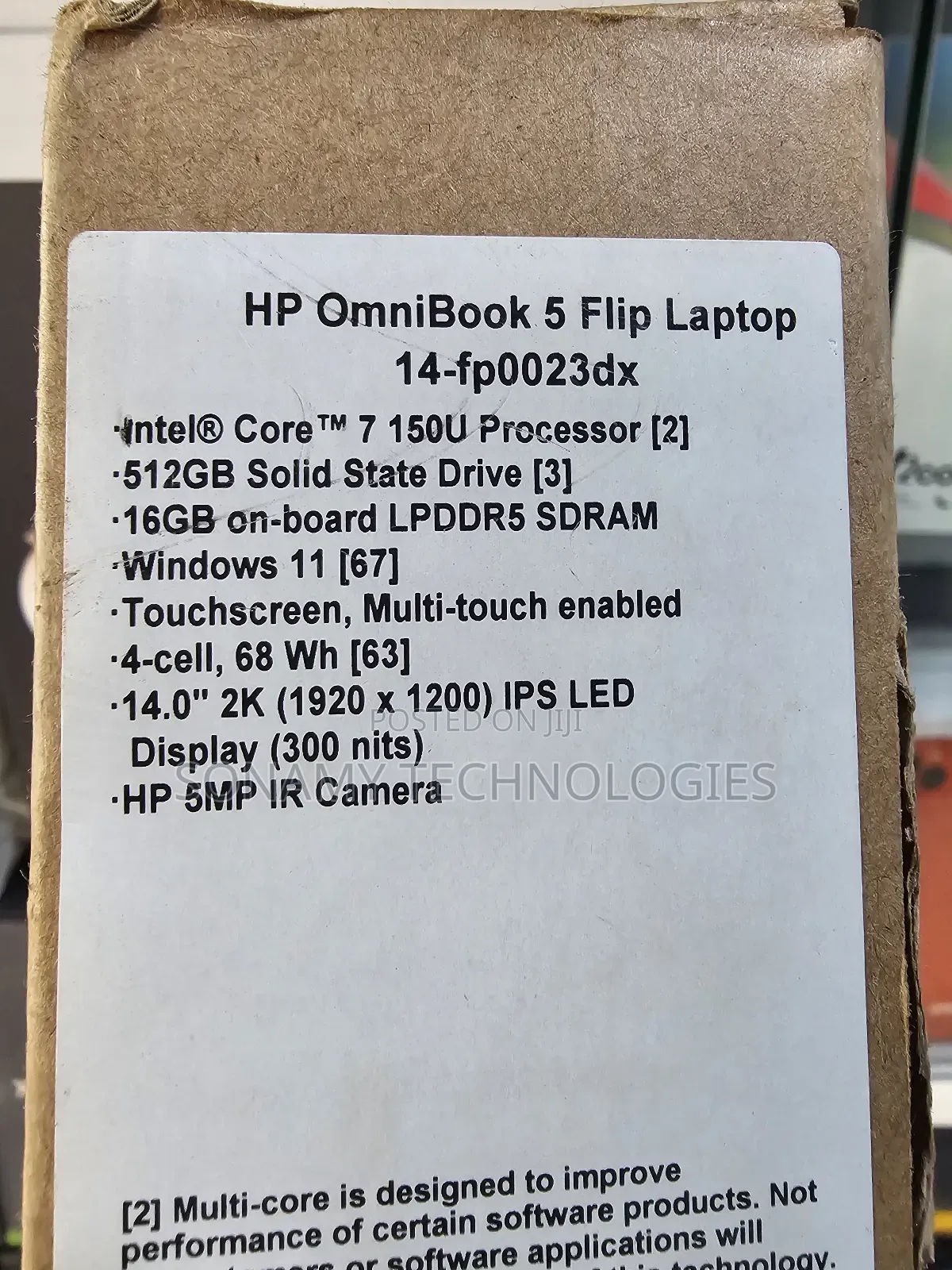 New Laptop HP OmniBook 5 Flip 16GB Intel Core 7 SSD 512GB