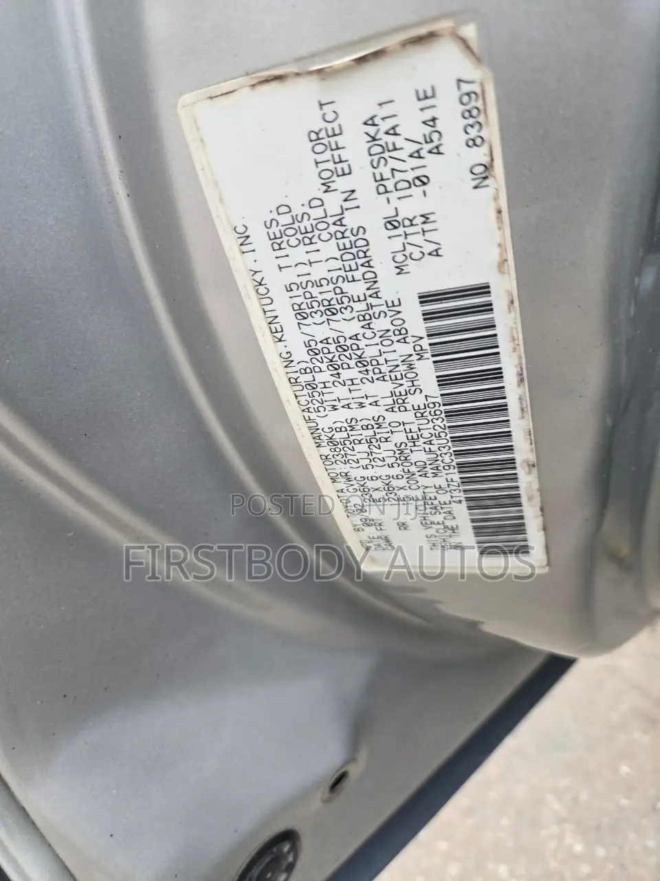 Toyota Sienna 2002 Gray