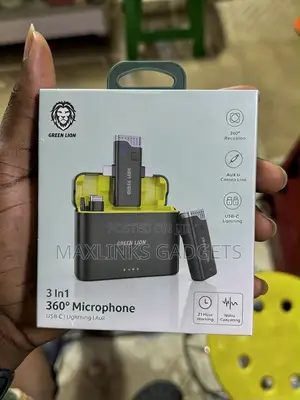 Green Lion 3 in 1 360° Wireless Noise Cancelling Microphone
