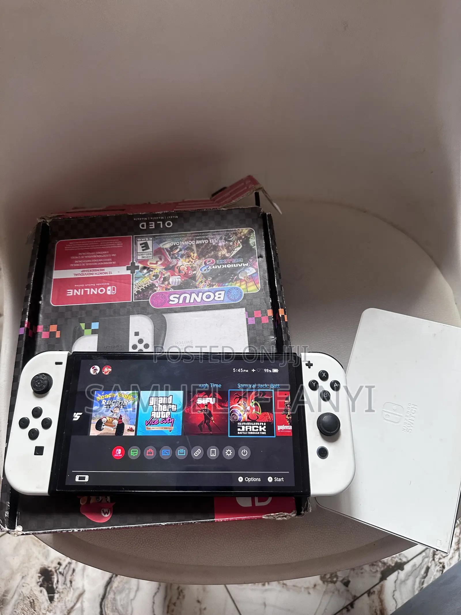 Full Set Nintendo Switch OLED Mario Special Edition Console