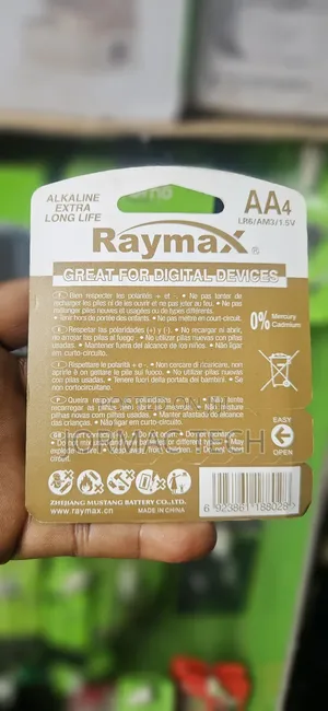 R6 1.5V Raymax Alkaline Batteries AA by 4