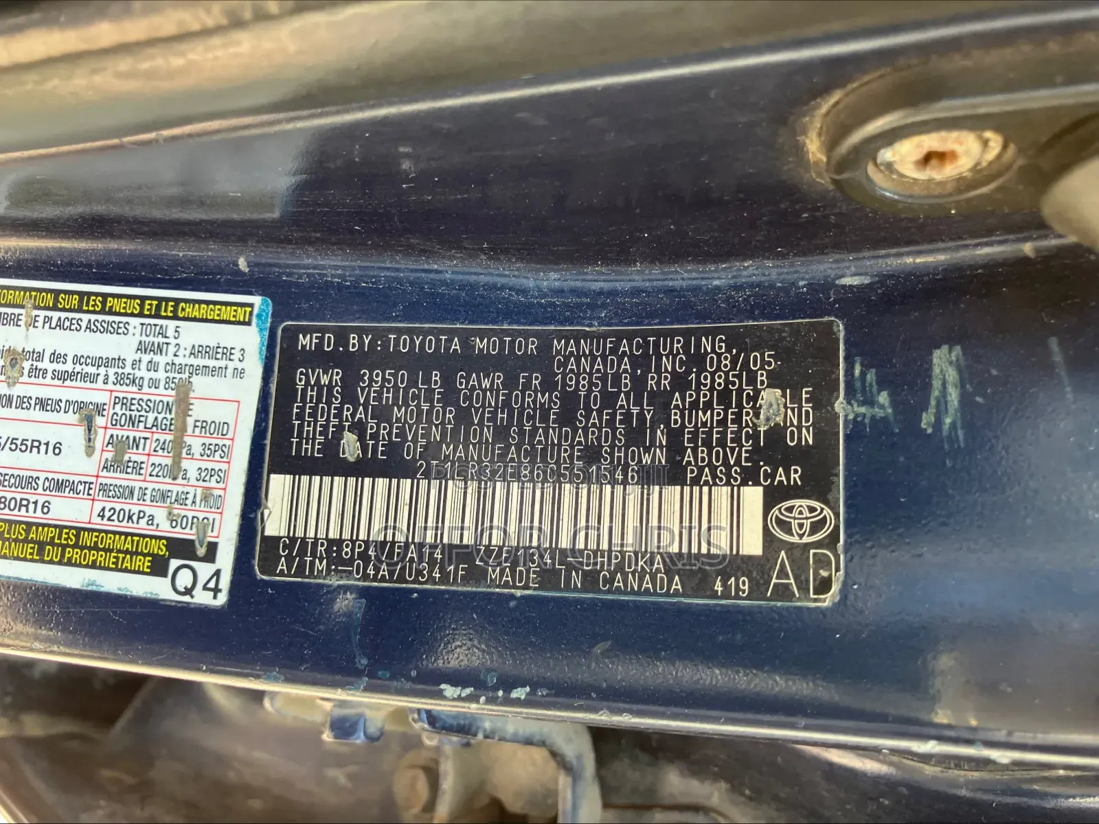 Toyota Matrix 2006 Blue