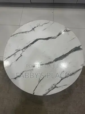Marble-Effect Coffee Table With Gold Metal Base