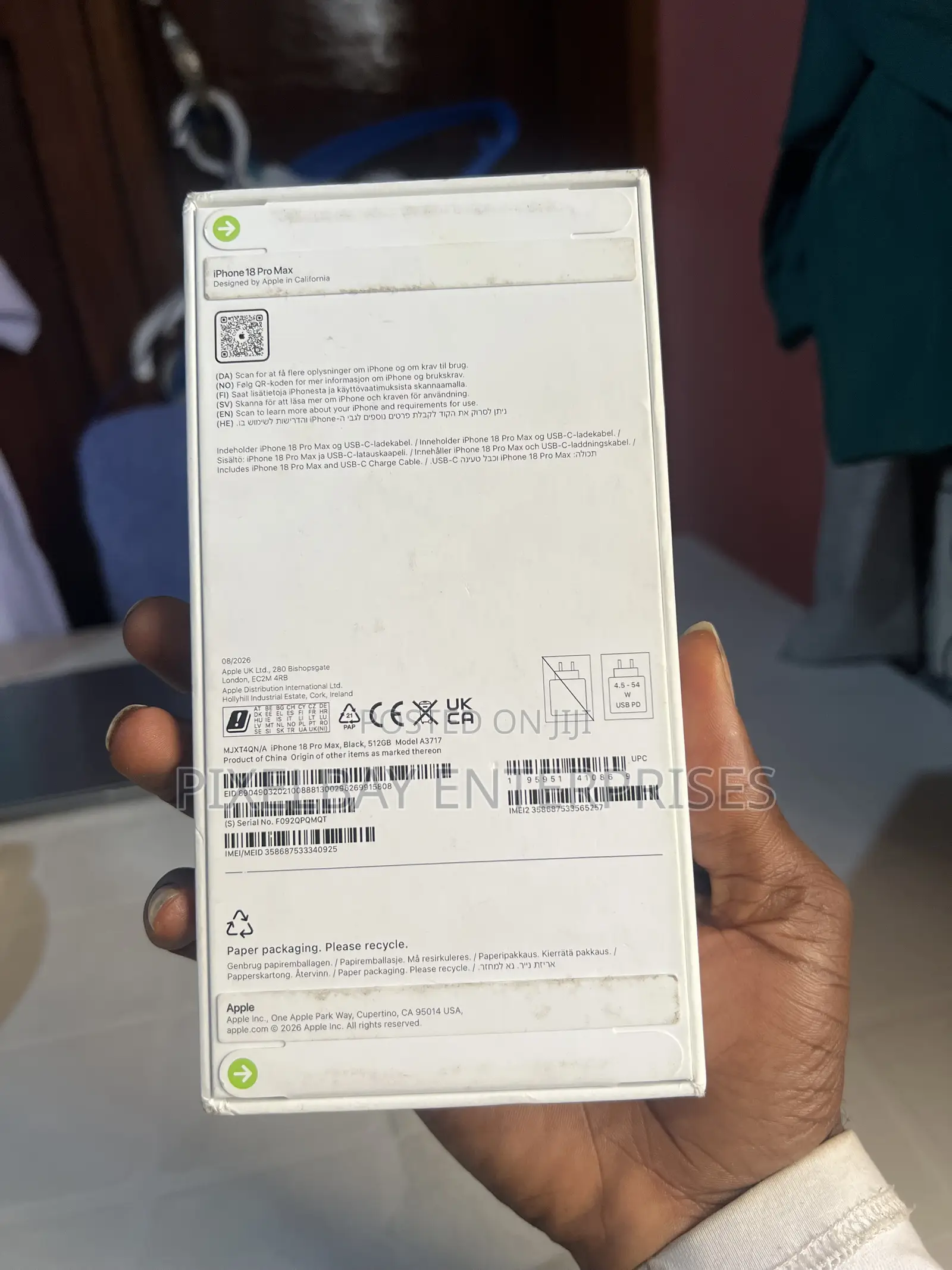 New Apple iPhone 18 Pro Max 512 GB Black