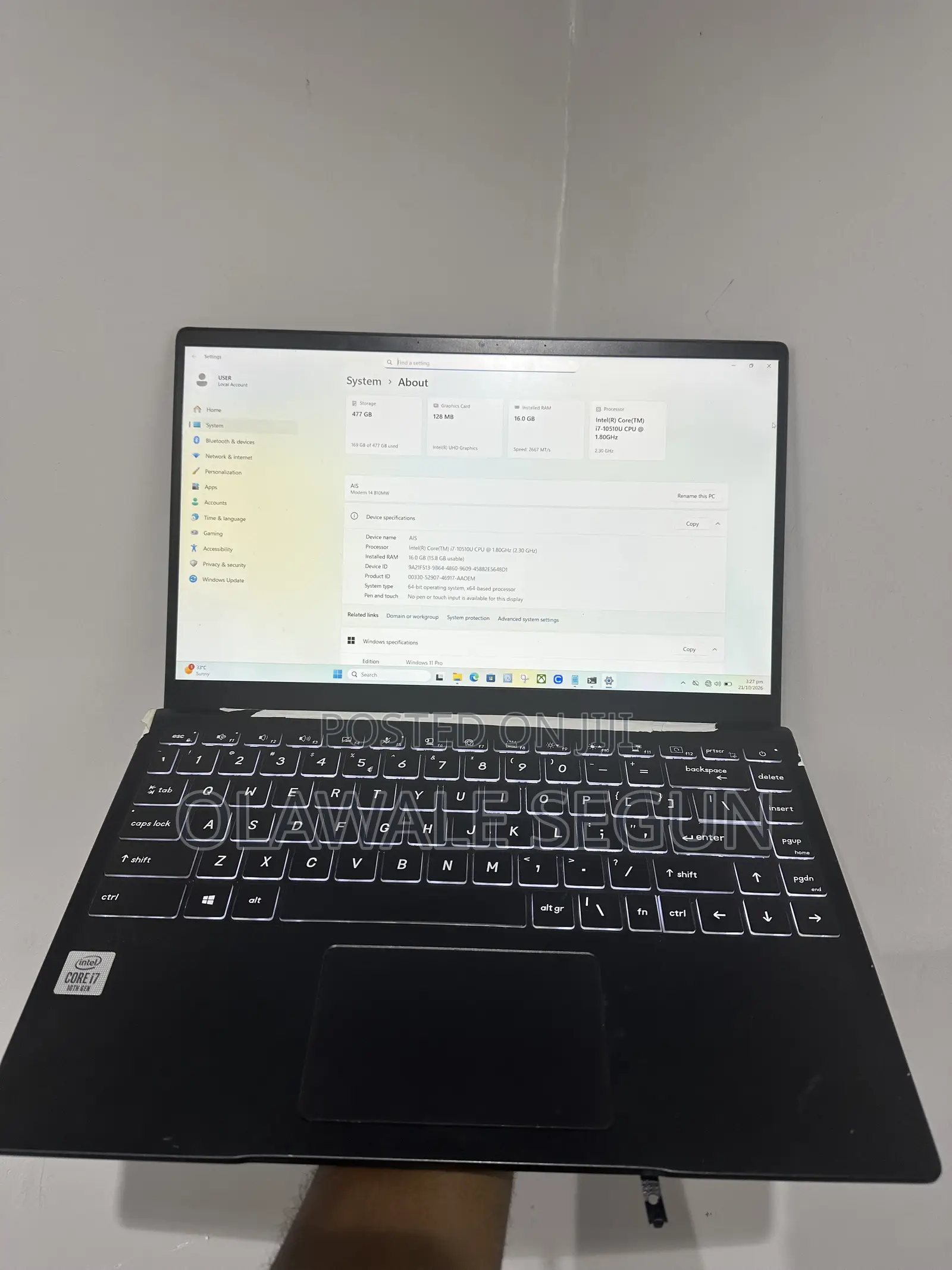 Laptop MSI Modern 14 16GB Intel Core 7 SSD 512GB