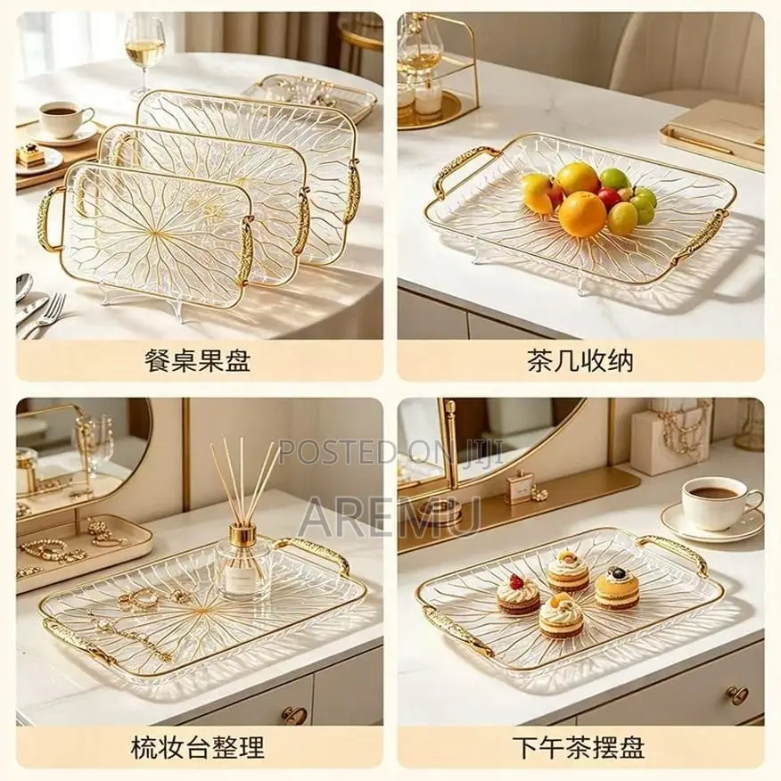 3pcs Luxury Transparent Tray