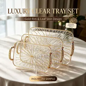 3pcs Luxury Transparent Tray