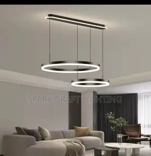 Luxury Modern Double Ring LED Chandelier for Living Room & Dining