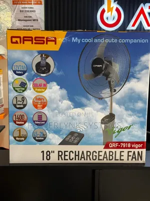 Qasa “Vigor” 18-Inch Rechargeable Fan