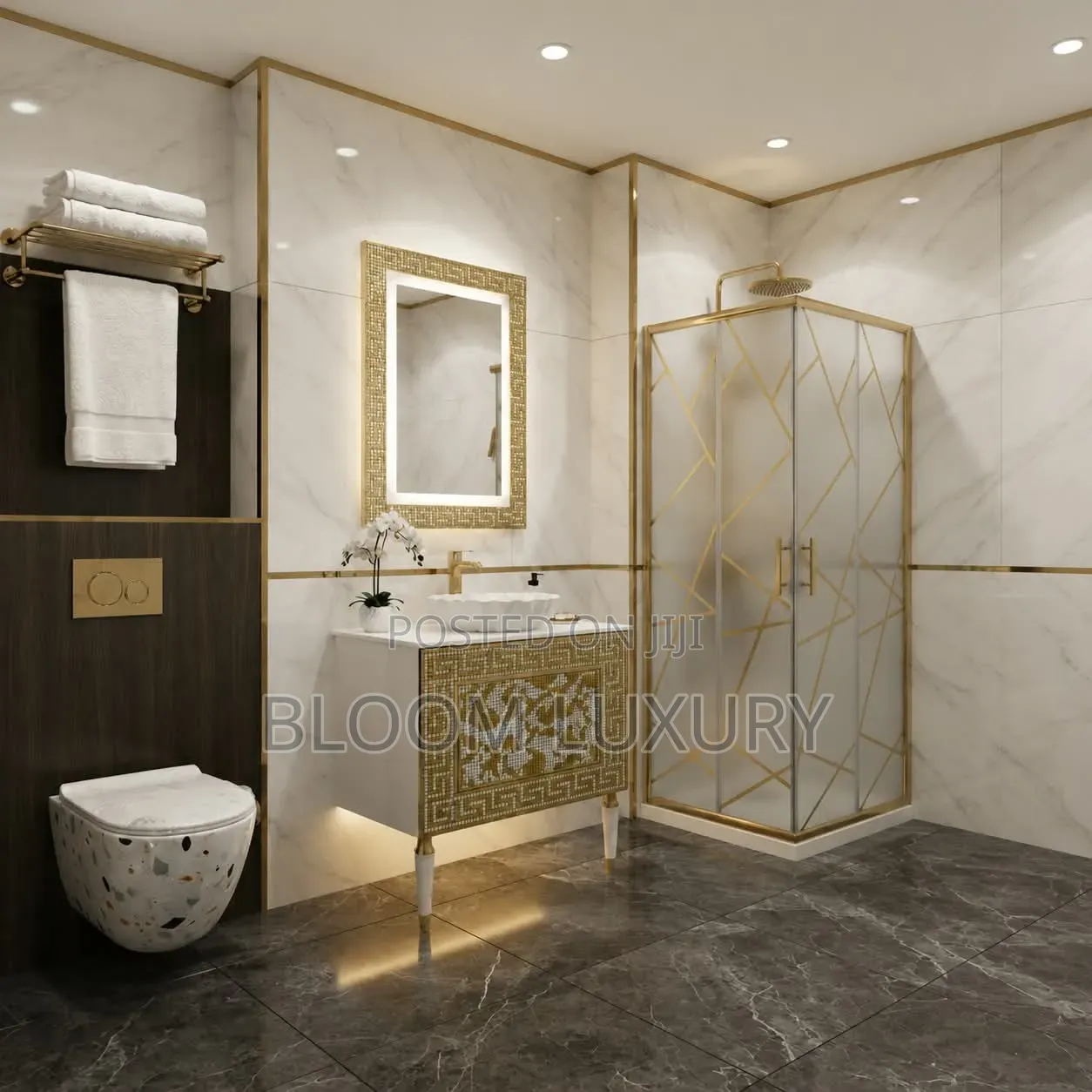 Gold Luxury Bathroom Set