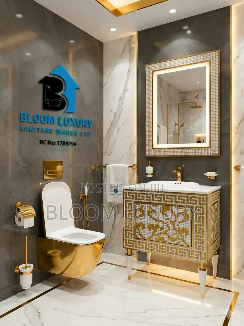 Gold Luxury Bathroom Set