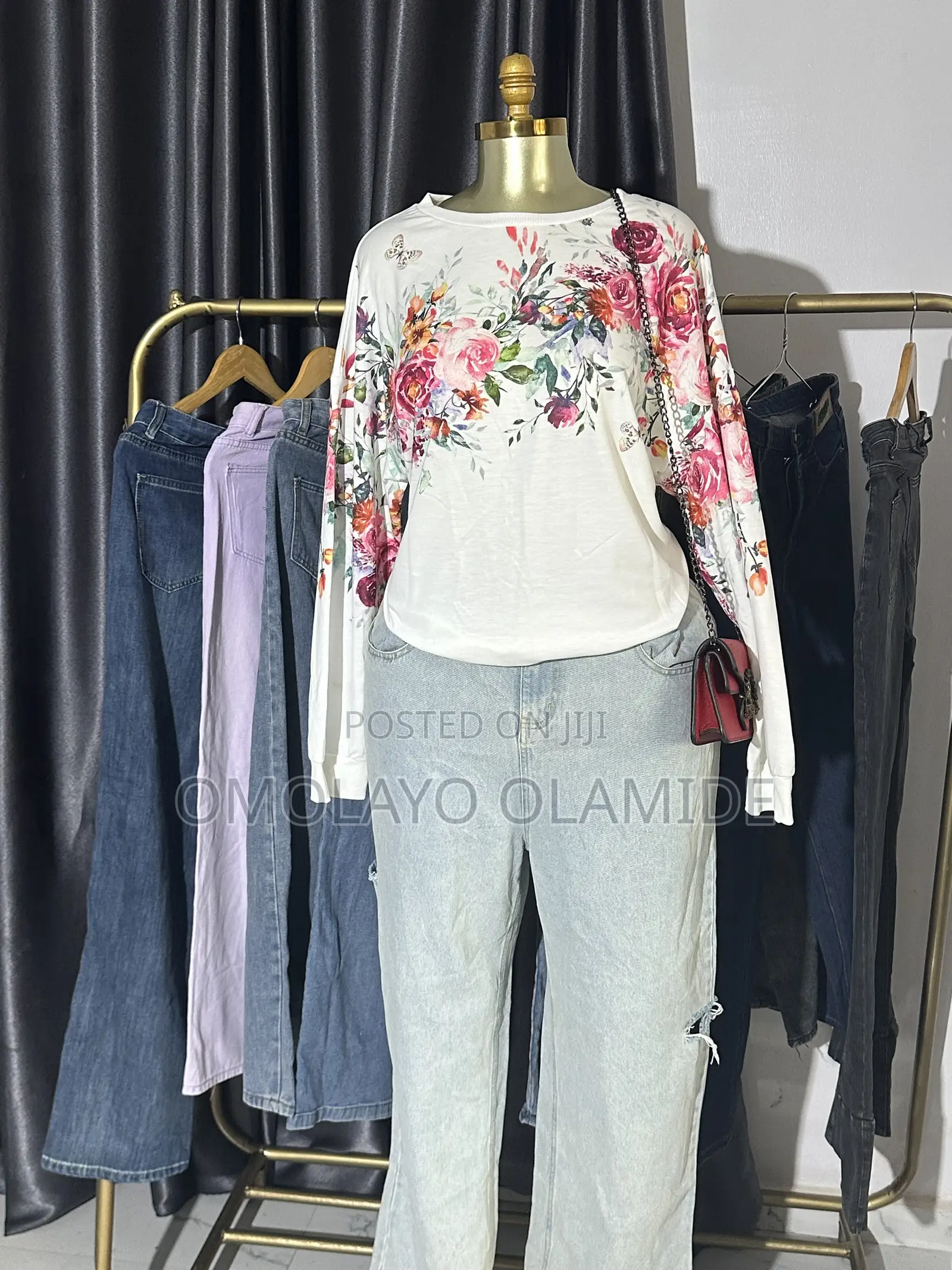 Boyfriend Jean and Plain Basic Top