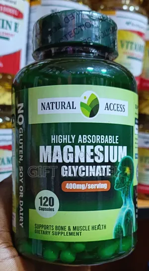 Highly Absorbable Magnesium Glycinate 400mg / Serving 120 Capsules