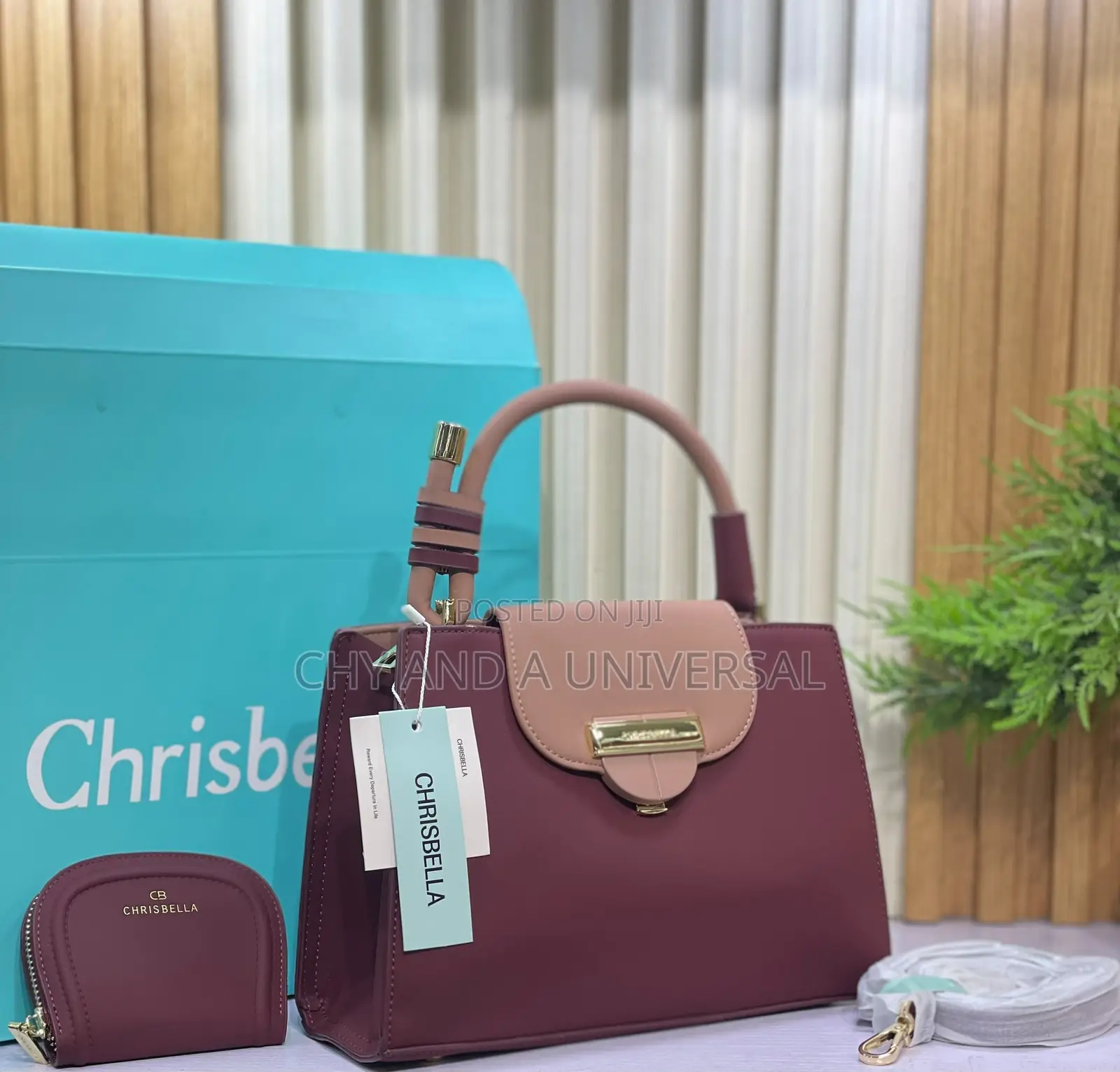 Chrisbella Structured Black Flap Handbag