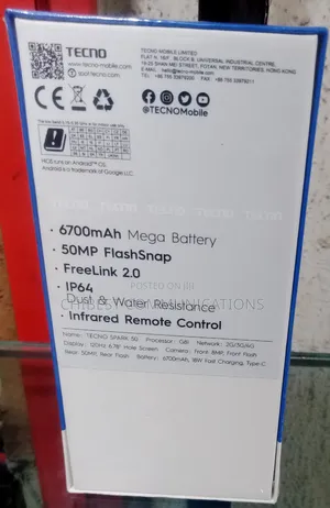 New Tecno Spark 50 128 GB