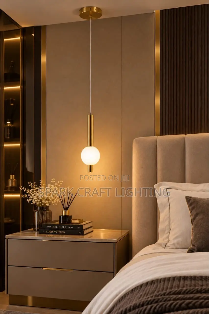 Single Pendant Drop Light for Bedside and Kitchen