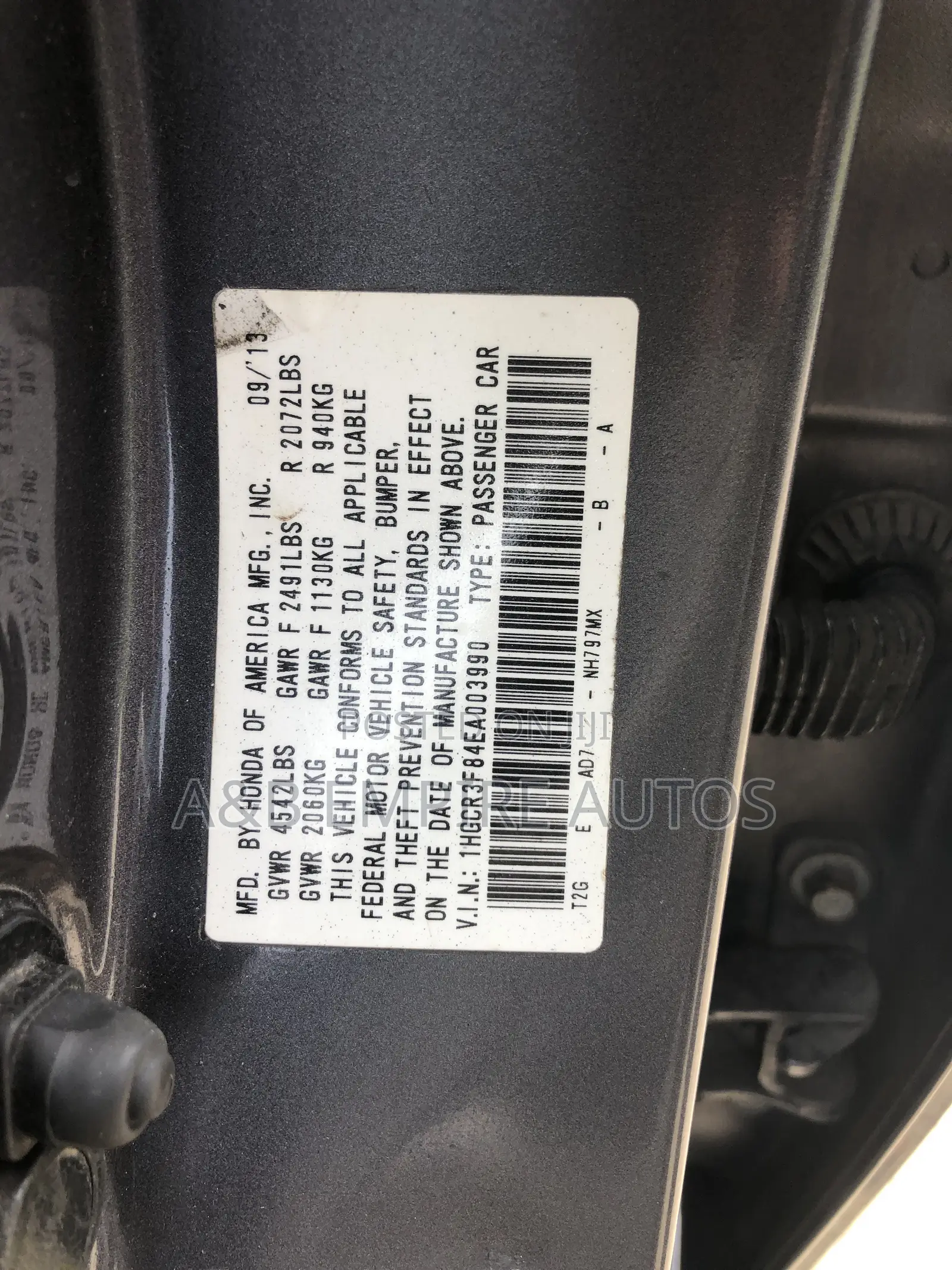 Honda Accord 2014 Gray