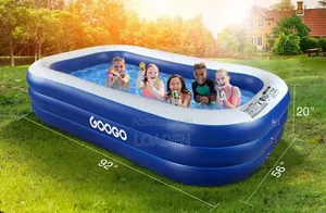 Large Family Size Inflatable Above the Ground Swimming Pool, 118x72x20