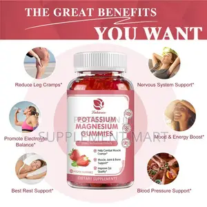 Potassium Magnesium Gummies With Vitamin C, D, K2, B6, Calcium, Zinc