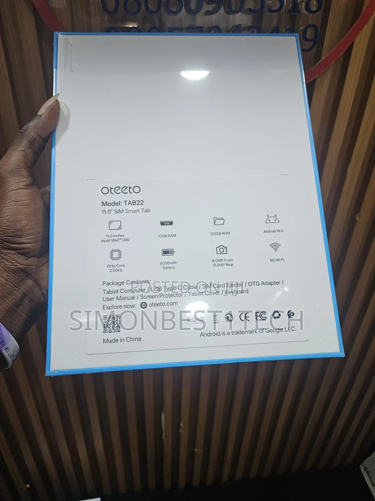 New Oteeto TAB 18 512 GB Silver