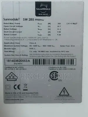 Brand New Solar Panel for Sale
