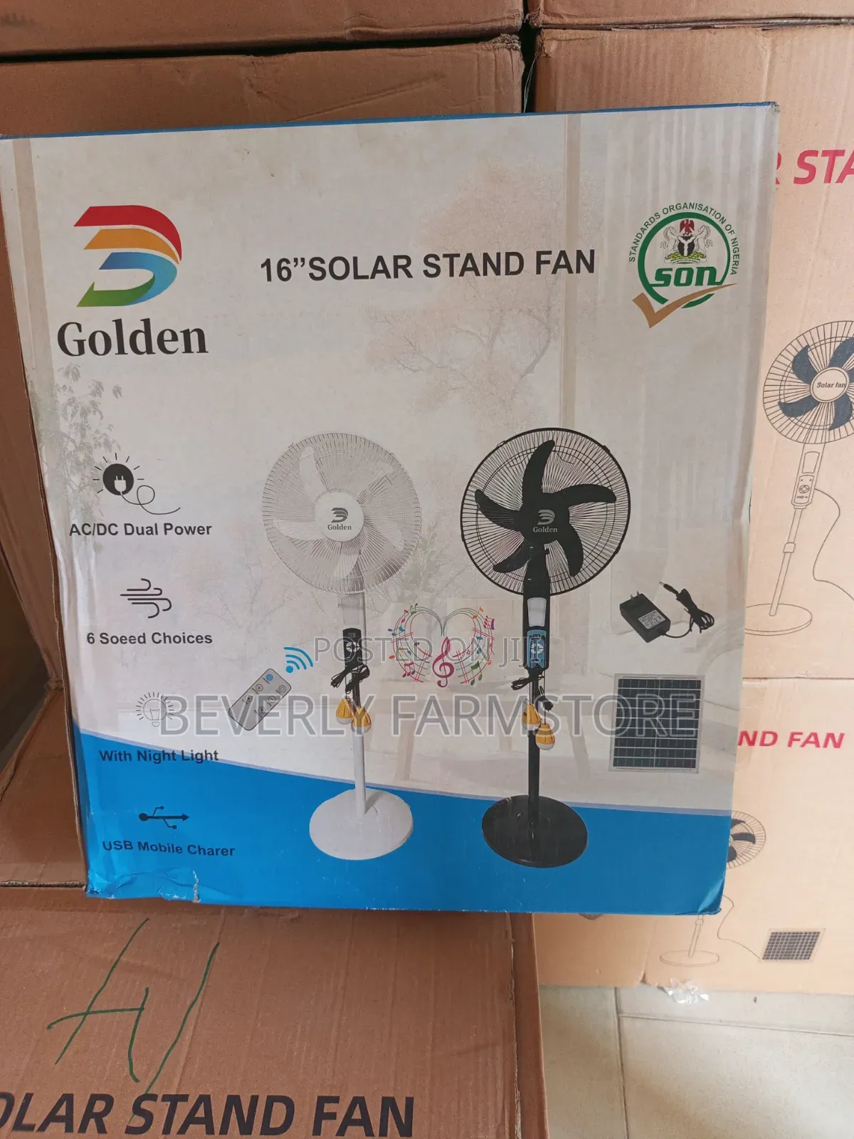 Rechargeable Solar Fan