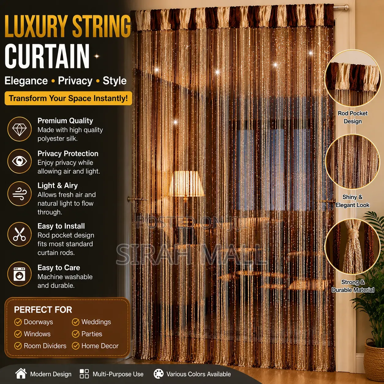 Beads String Dinning and Room Door Divider Curtains