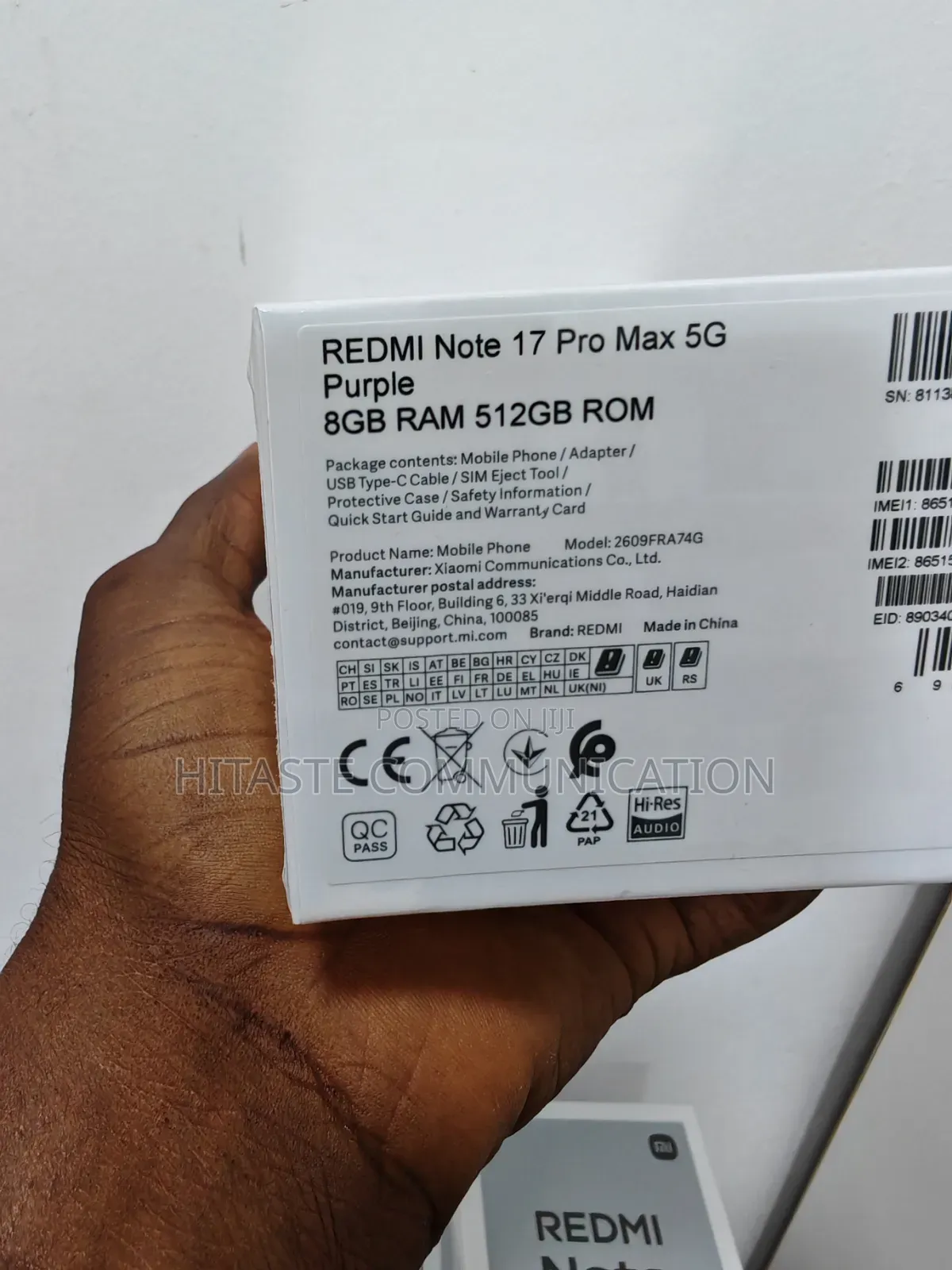 New Xiaomi Redmi Note 17 Pro Max 512 GB Black