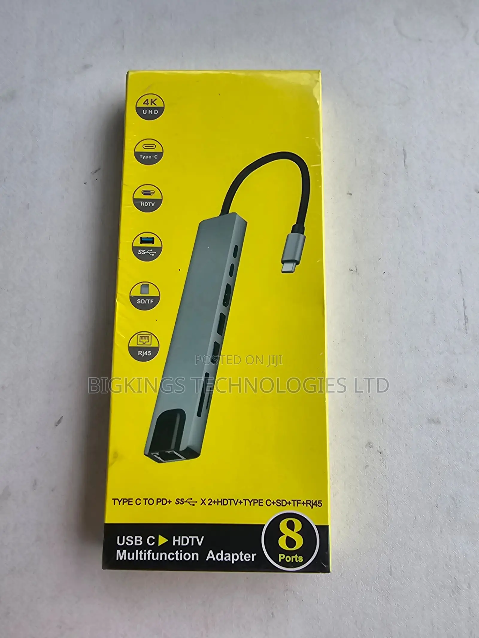 USB to Type-C HDTV 8-in-1 Multifunction Adapter