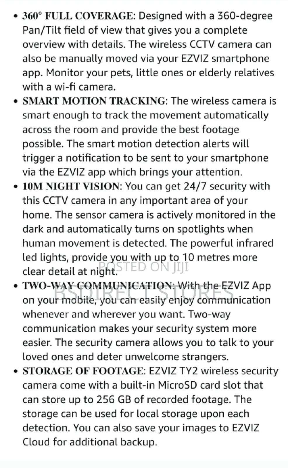 EZVIZ Advanced CCTV Camera With 360° View Motion Detection 2 Way Audio