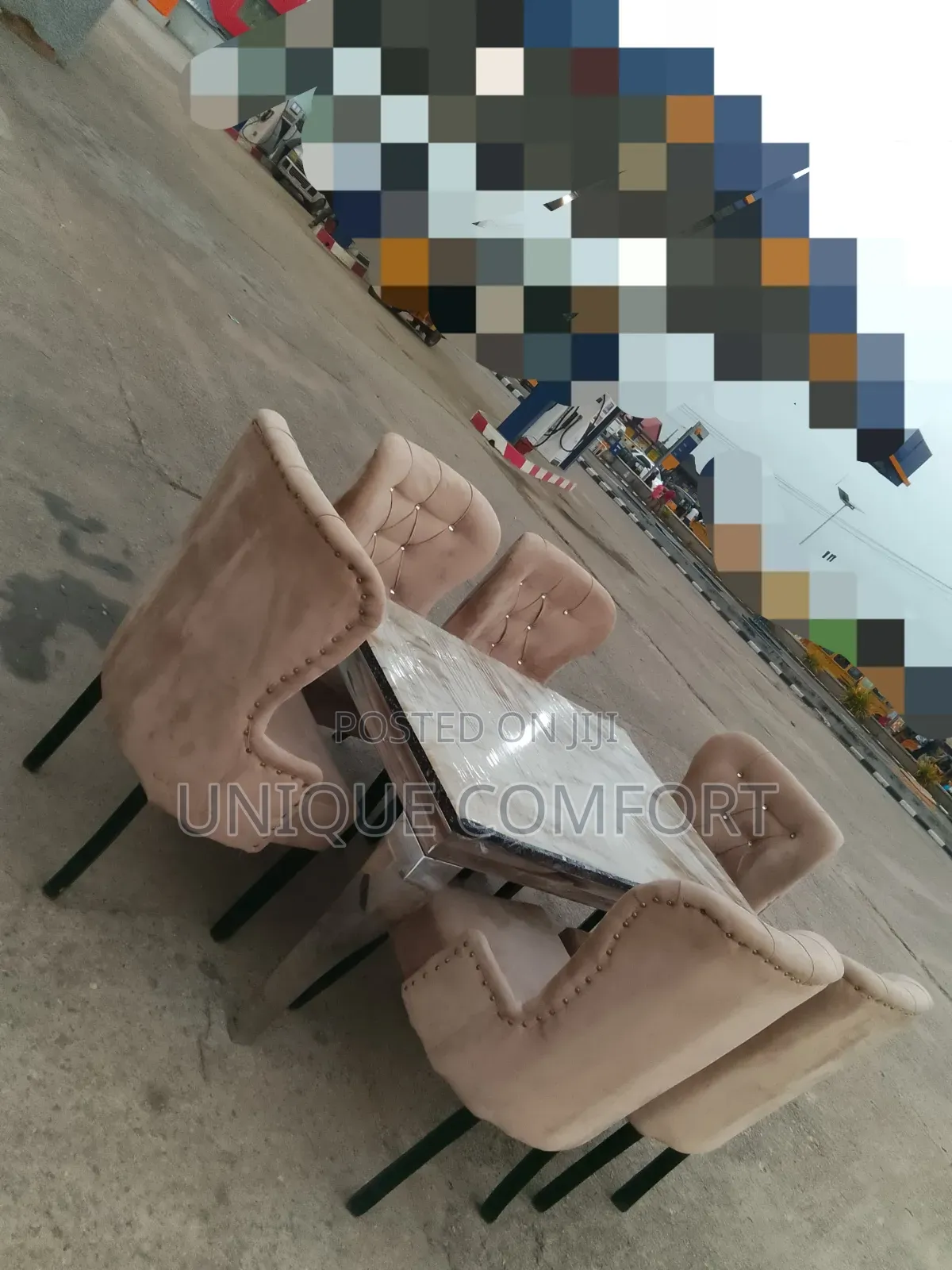 Top Quality 6 Seaters Marble Top Dining Set