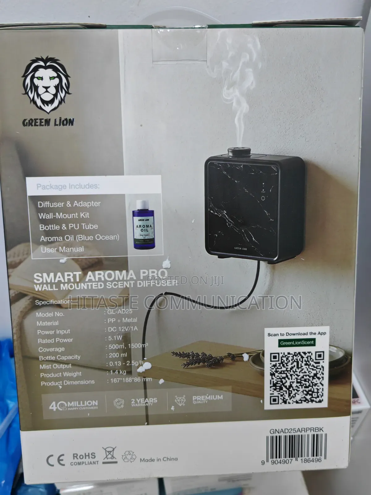 Green Lion Smart Aroma Pro Wall Mounted Scent Diffuser