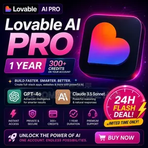 Lovable AI Pro – 1 Year | 304+ Credits on Your Account