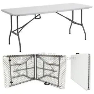Outdoor/ Indoor Foldable Plastic Table ( 180cm)- White