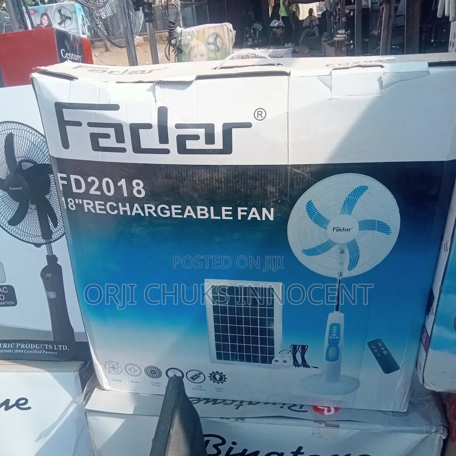 18" Duravolt Rechargeable Fan