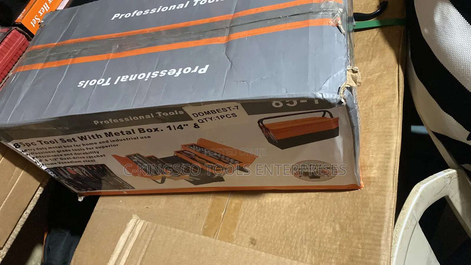 85-Piece Tool Set With a 5-Tier Cantilever Metal Box
