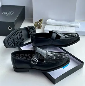 Gianfranco Butteri Woven T-Strap Leather Shoes
