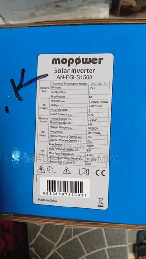 Mopower 1.5KVA 12V Solar Inverter With Built-in MPPT – AN-FGI-S1500
