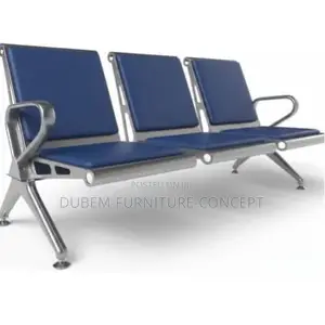 Heavy Duty 3-Seater Reception Bench | Padded Waiting Area Chair