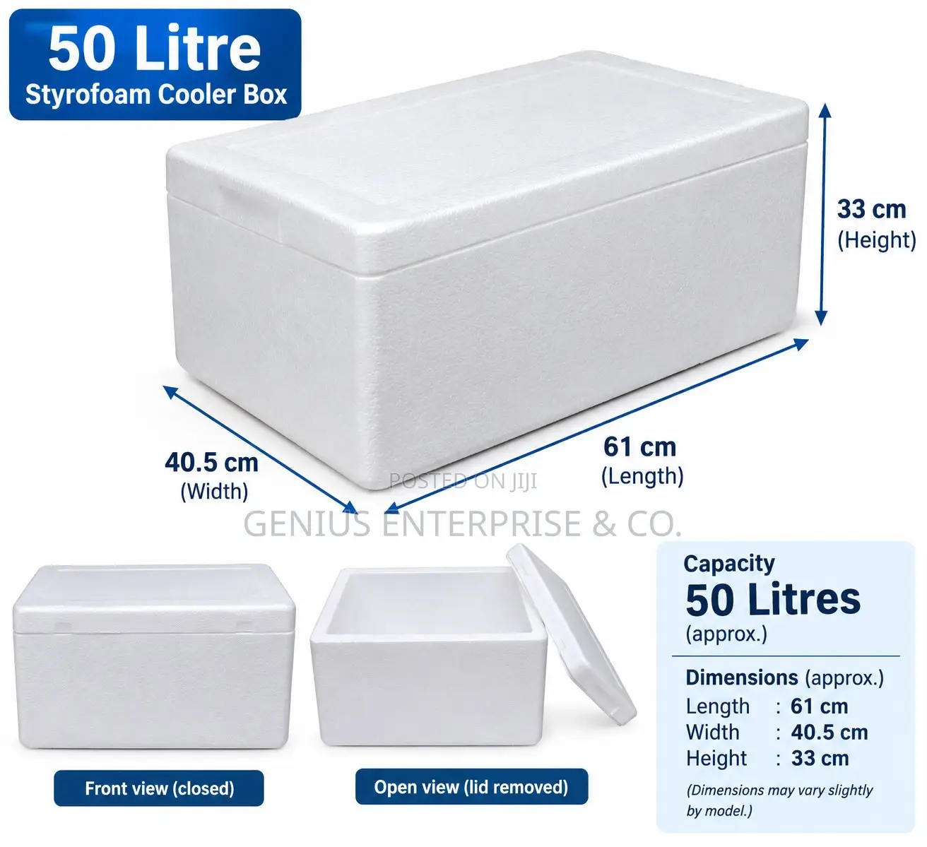50 Litres Styrofoam Cooler Box With Cover
