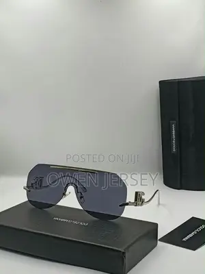 Dolce & Gabbana Luxury Gold Rimless Shield Sunglasses.