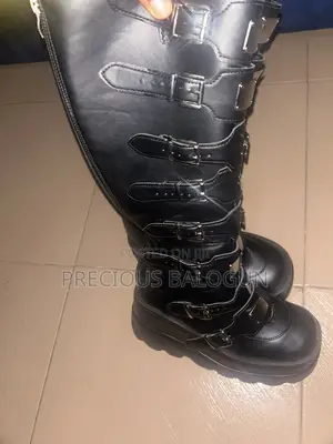 Black Platform One-High Boots for Sale