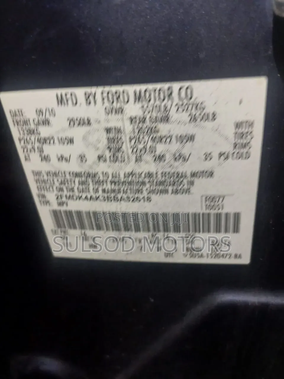 Ford Edge 2011 Blue