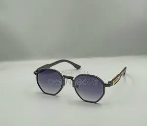 Gold Metal Vintage Sunglasses With Dark Grey Lenses