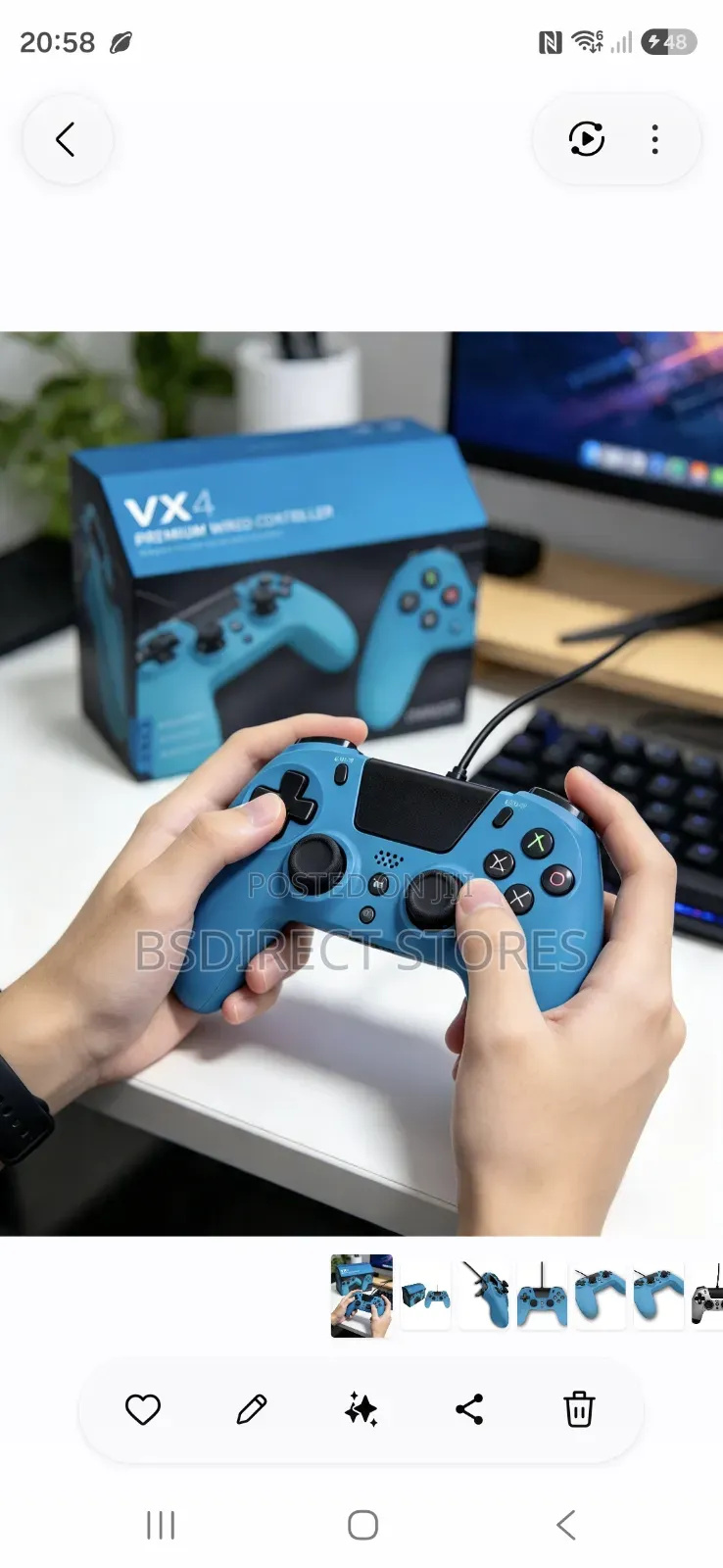 Gioteck VX4 Wired Controller for PlayStation 4, PS4 Slim, PS4 Pro & PC