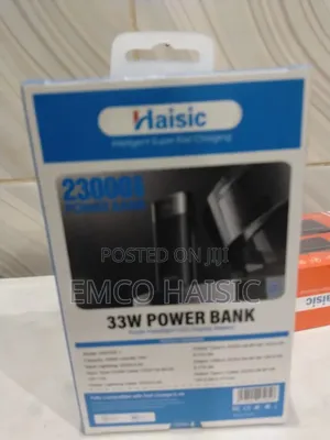 23mah 33w Haisic Powerbank With Multiple Cables, and 2 Charging Ports