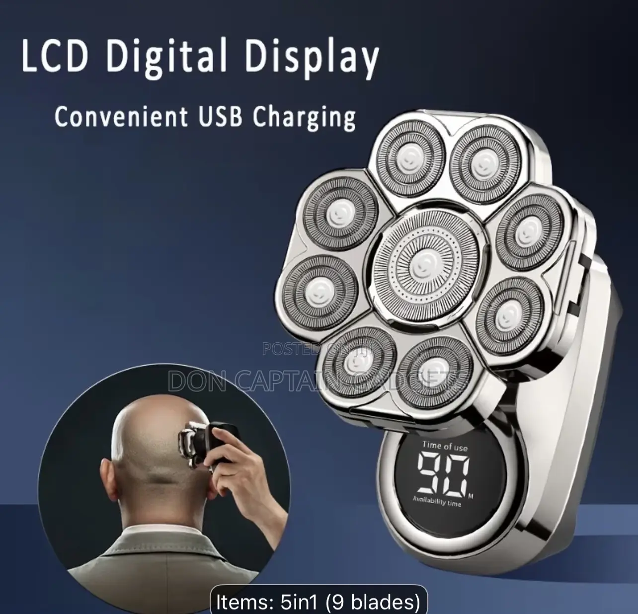 9D Multi-Function Ultimate Shaver Electric Shaver for Men Wit Wet/Dry